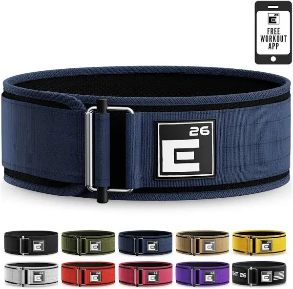 Self Locking Weightlifting Belt Custom Patch Black / Medium