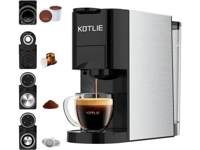 KOTLIE Espresso 4in1 Coffee Machine for Nespresso Original/L’OR/<wbr/>Kcup/ESE Bags