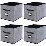 Onlyeasy Foldable Cloth Storage Cubes with Label Holders