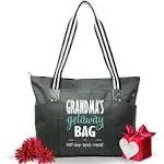 Brooke &amp; Jess Designs Grandma Getaway Large Zippered Tote Bag with Pockets fo...