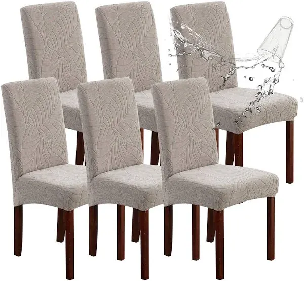 Latitude Run Waterproof Stretch Jacquard Dining Chair Slipcovers