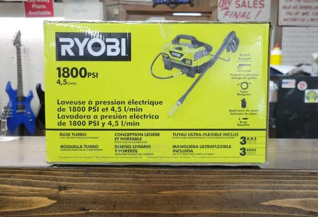 RYOBI 1800 PSI 1.2 GPM Cold Water Electric Pressure Washer