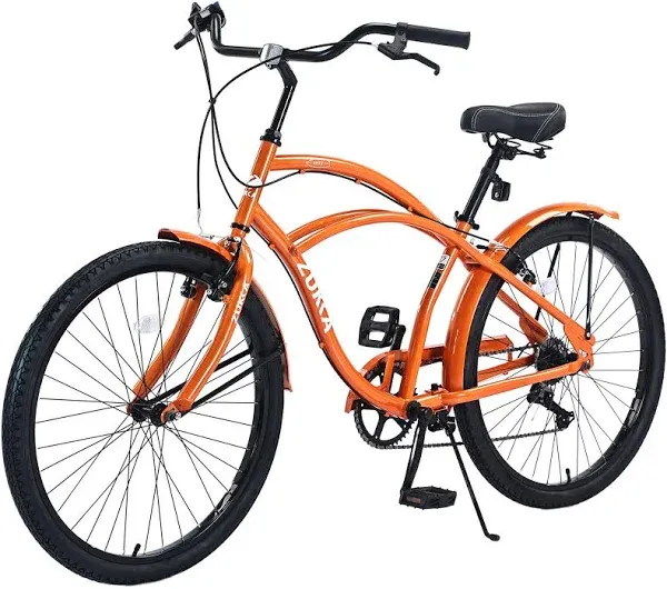 Streamdale Furniture 7 Speed Bicycles 26"Inch Multiple Colors Men's Beach Cruiser Bike