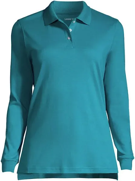 Lands' End Women's Long Sleeve Interlock Polo Shirt