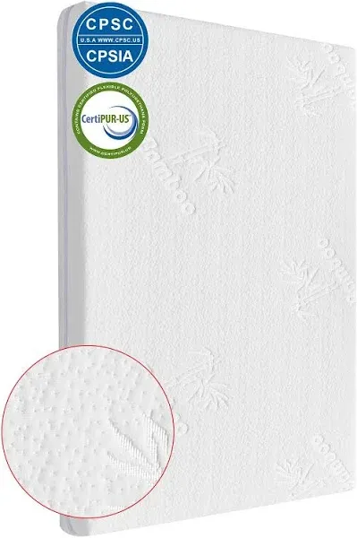 pack and play mattress(38*26*1.5)Pack N Play Mattress Topper for Bamboo Fiber and Washable Cover,graco pack n play mattress is Dual Side Gel Memory Foam Mattress,Playard Mattress for 38”x26”playard