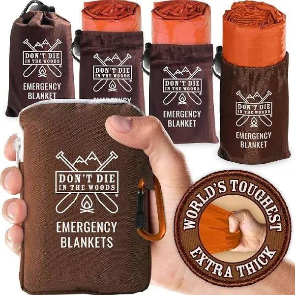 World's Toughest Emergency Blankets 4-Pack