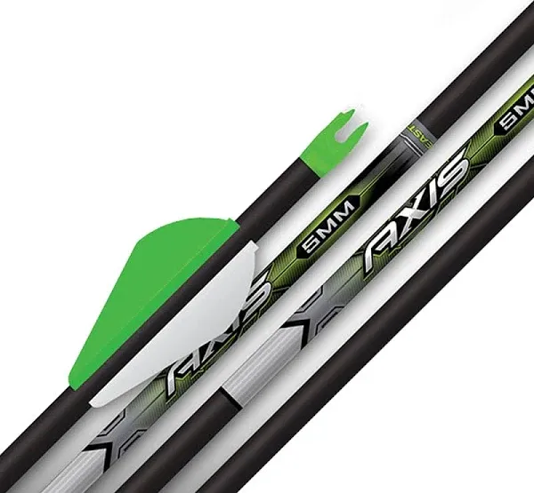 Easton - Axis Carbon - 340 Spine - Fletched Arrows - 2&#034; Blazer Vanes - 6 Pack