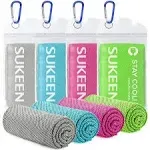 Sukeen 4 Pack Cooling Towel (40&#034;X12&#034;),Ice Towel,Soft Breathable Chilly Towel,Mi