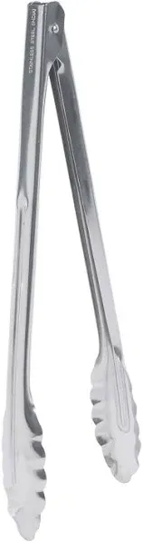 Winco UT-12 12" Stainless Steel Utility Tongs