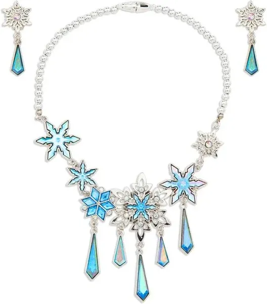 Disney Frozen Queen Elsa Necklace and Earrings Set