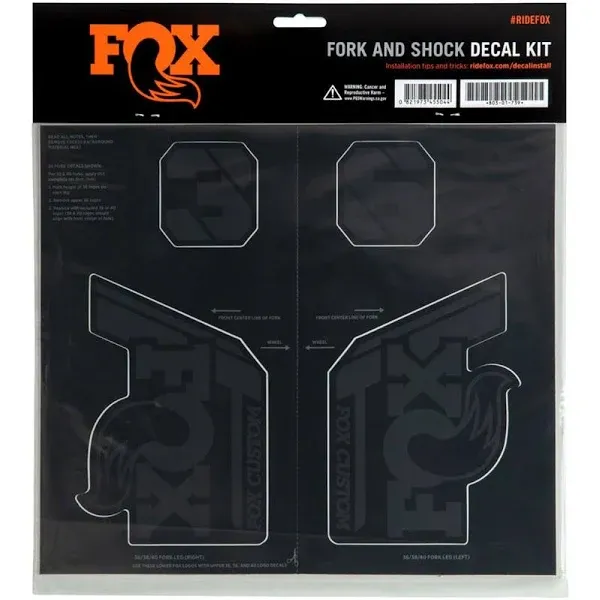 FOX Fork and Shock Decal Kit