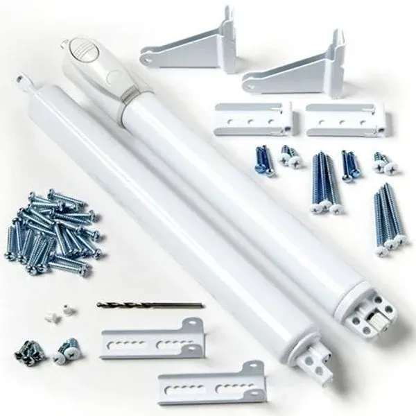 Storm Door Top and Bottom Closer Kit in White Color