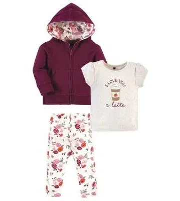 Hudson Baby Cotton Hoodie, Bodysuit, or Tee Top and Pant Set