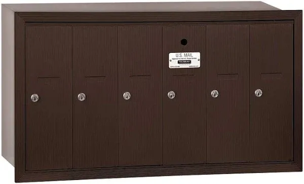 Salsbury Industries Parcel Lockers 19&#034;X35.25&#034; Bronze Recessed Mounted Mailbox