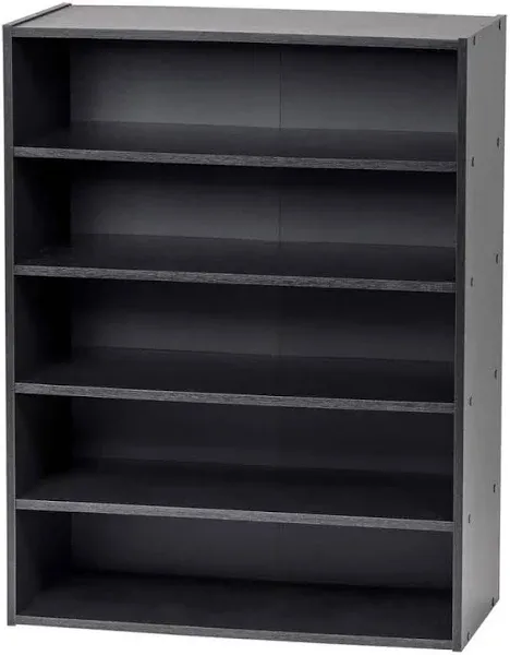 IRIS Shelving Unit 23.14&#034;x11.63&#034;x<wbr/>31.51&#034; Black 5-Tier Multi-Purpose Organizer