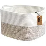 Comfy-Homi Cotton Rope Woven Basket With Handles