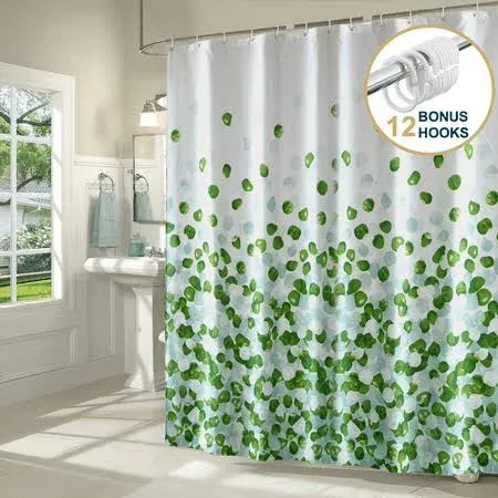 Comfitime Heavy Duty Mildew-Resistant Fabric Shower Curtain