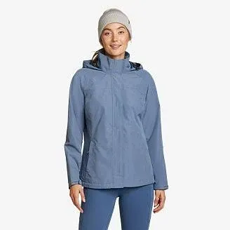 Women's Eddie Bauer Packable Rainfoil Jacket, Size: Medium, Blue Haze