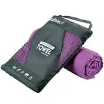 Rainleaf Microfiber Towel, 20 x 40 INCHES. Purple.