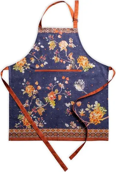 Cotton Apron with Center Pocket, Kitchen Unisex Cloth Apron (1 Piece) with Long Ties for Painting Cooking Baking Restaurant