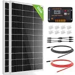 ECO-WORTHY 200 Watts 12 Volt/24 Volt Solar Panel Kit with High Efficiency Monocrystalline Solar Panel and 30A PWM Charge Controller for RV, Camper, V