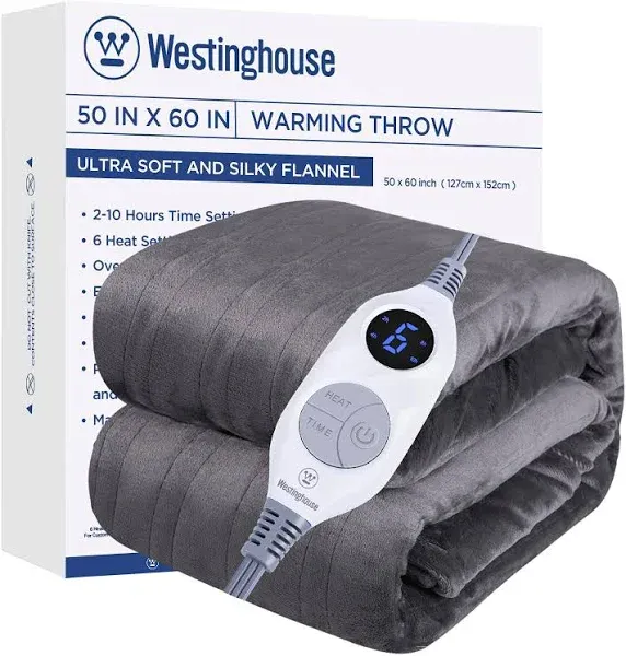 Westinghouse Electric Blanket Full Size, Soft Flannel 80&#034; x 84&#034;