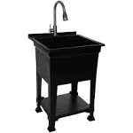 UTILITYSINKS 24" Freestanding Compact Workshop Utility Tub Sink