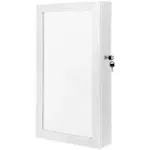 Lockable Wall-Mounted Jewelry Storage Cabinet with Mirror - White