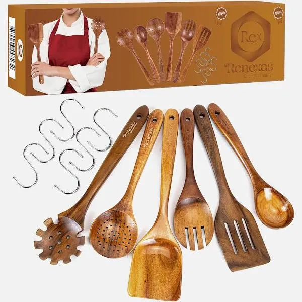 Renexas 6 Pcs Wooden Spoons