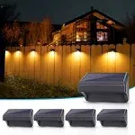 Aulanto Solar Fence Lights Warm White and Rgb Mode