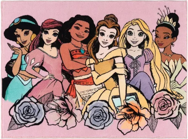 Disney Princesses Pink 40x54 ft Area Rug