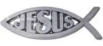  JESUS Fish Car Chrome 3D Plastic ABS Emblem Religious Christian Fish Symbol