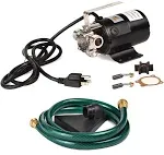 115-Volt Mini Portable Electric Water Pump - 1/10HP, 330GPH, with Water Hose Kit