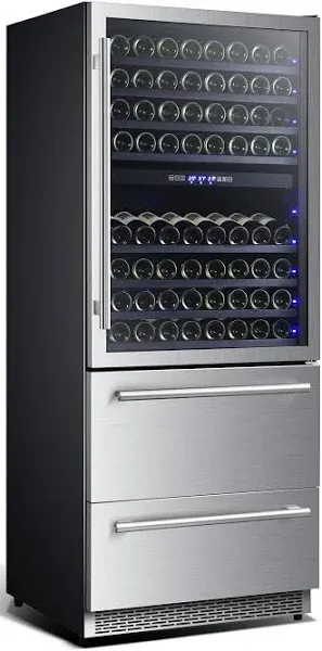 Forno 30" Dual Zone Wine Cooler & Refrigerator Drawer FWCDR6661-30S