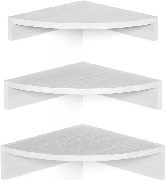 Latitude Run Set of 3 Floating Corner Shelf Wall Mount