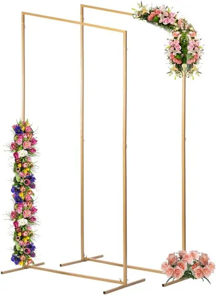 Metal Arch Backdrop Stand, Set of 2 (7 FT), Arched Frame, Balloon Arch for We...