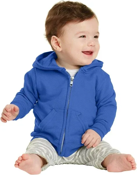 Port & Company Infant Core Fleece Full-Zip Hooded Sweatshirt