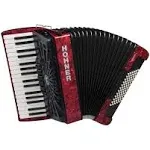 Hohner Bravo III 72 Chromatic Piano Key Accordion (Pearl Red)