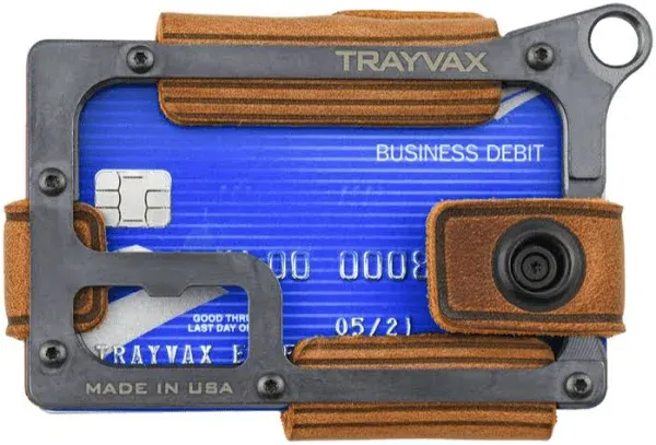 Trayvax Enterprises Contour Wallet - Raw Tobacco Brown