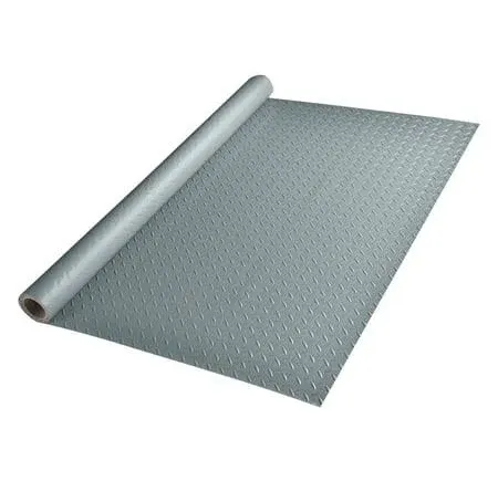 Yescom Garage Floor Mat Roll Diamond Car Parking Protect Cover Trailer PVC 17x7.5 ft Gray-Diamond