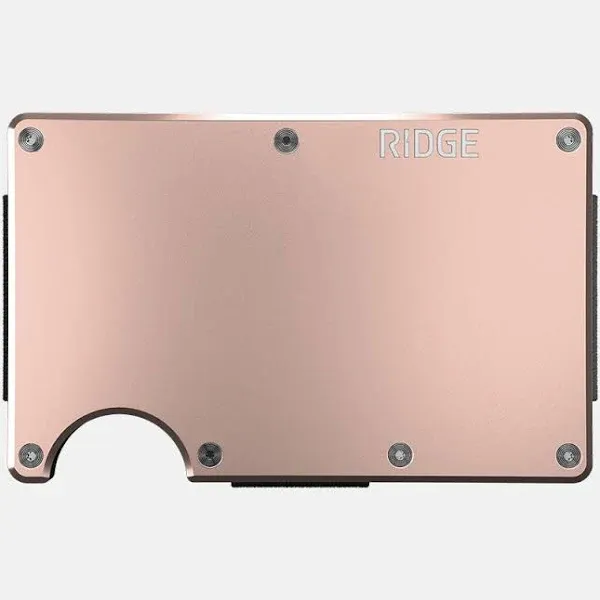 The Ridge Wallet - Aluminum: Cash Strap - Rose Quartz