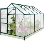 Eagle Peak 10x6x7 Polycarbonate and Aluminum Walk-In Hobby Greenhouse