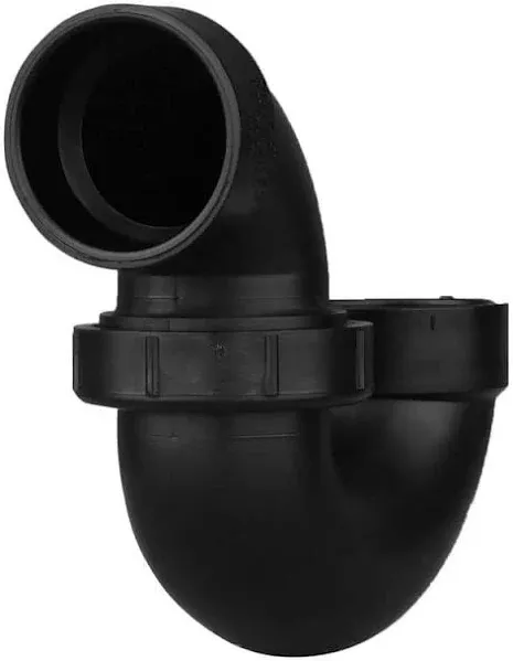 Charlotte Pipe 1-1/2 In. Black ABS P-Trap with Union