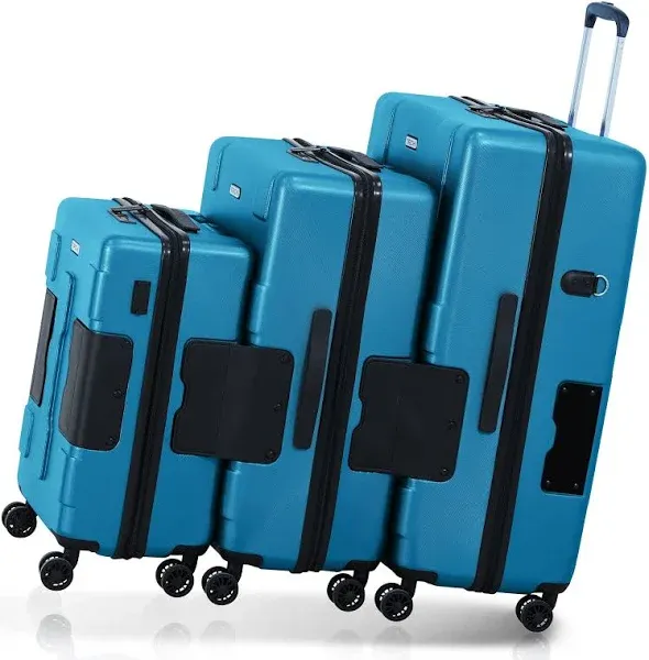 TACH V3 3 Piece Hard Shell Rolling Suitcase Luggage Set w/ Wheels (For Parts)