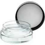 90pcs Thick Bottom Low Profile 7ml Glass Jars with Black Lids  Air tight Black