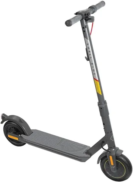 SHELL Ride Foldable Electric Scooter for Adults, Max Speed 15-20 MPH, Max Range 17-20 Miles, Dual Braking Systems, Maintenance-Free (no Flat) Tires, Cruise Control & Ergonomic Grips