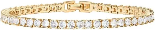 PAVOI 14K Gold Plated Cubic Zirconia Tennis Bracelet