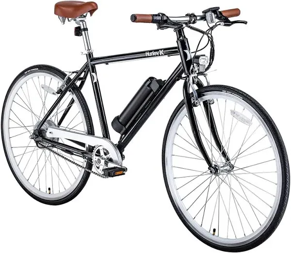 Hurley Hybrid-Bicycle<wbr/>s Amped Single Speed E-Bike - ICE BLUE - Scratch &amp; Dent