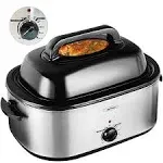 Roaster Oven, 24Qt Electric Roaster Oven, Turkey Roaster Oven Buffet with Self-B