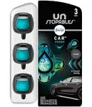 Unstopables Car Air Freshener, Fresh, Vent Clips - 3 pack, 2.2 ml clips